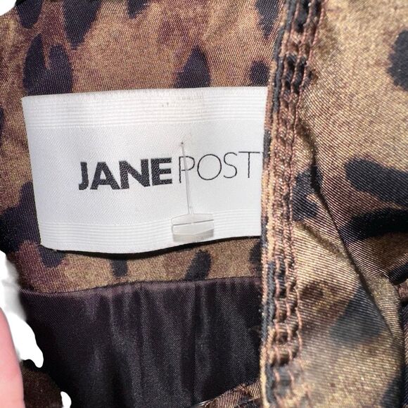 Jane Post $595 Women's Leopard Print Lightweight Nylon Safari Jacket small NWT - Picture 2 of 9